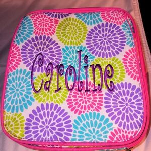 "Caroline" Personalized Colorful Insulated Floral Lunch Bag